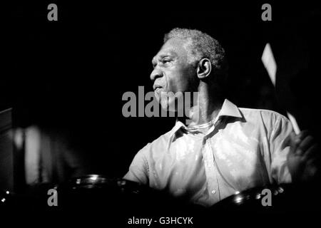 Arte Blakey batterista jazz 1988 Foto Stock