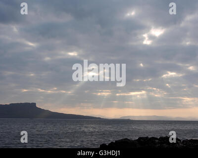 Isola di Eigg da Muck, Scozia Foto Stock