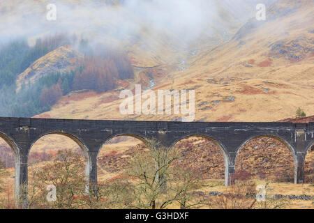 Il famoso viadotto Glenfinnan, Harry Potter scena Foto Stock