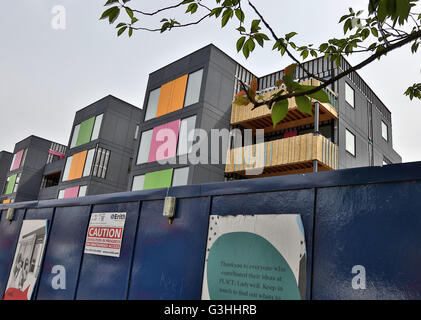 Luogo/Ladywell progettato da Ivan Harbour fornirà 24 nuove case su base temporanea, Ladywell, Londra del sud Foto Stock