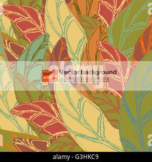 Seamless pattern colorati con foglie di autunno Illustrazione Vettoriale