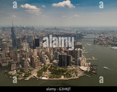 Vista aerea della città di New York, Stati Uniti d'America Foto Stock