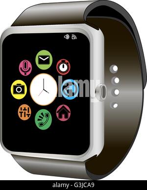 Smart watch e wifi Illustrazione Vettoriale