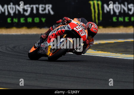 Marc Marquez (Repsol Honda) durante il MotoGP il giorno della gara. Marc Márquez Alentà è un Spanish Grand Prix motorcycle road racer e due volte campione del mondo MotoGP. Egli è uno dei quattro piloti che hanno vinto titoli mondiali in tre differenti categorie. (Foto di Gaetano Piazzolla / Pacific Stampa) Foto Stock