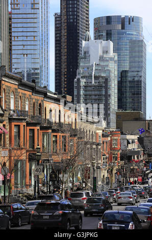 Storico e architetture moderne nel centro di Montreal.Quebec, Canada Foto Stock