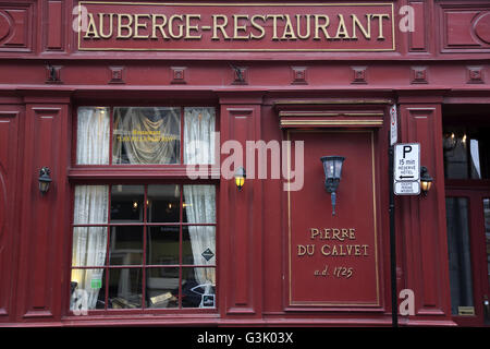 Lo storico Pierre du Calvet Hotel in Old Montreal. Montreal.Québec.Canada Foto Stock