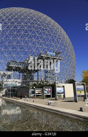 La biosfera di Montreal presso il Parc Jean-Drapeau a Saint Helen's Island, Montreal, Provincia di Quebec, Canada Foto Stock