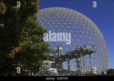 La biosfera di Montreal presso il Parc Jean-Drapeau a Saint Helen's Island, Montreal, Provincia di Quebec, Canada Foto Stock