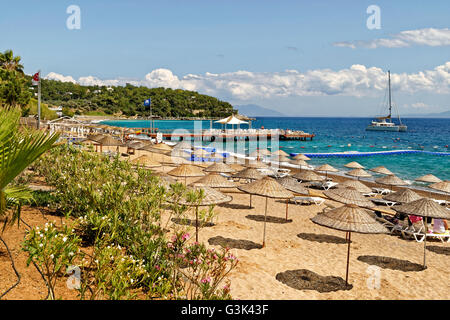 Yaliciftlik sulla penisola di Bodrum che guarda al Golfo di Gokova. Foto Stock