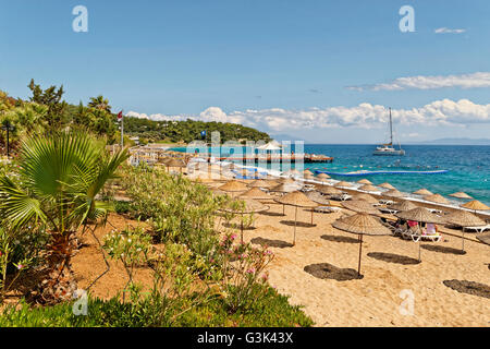 Yaliciftlik sulla penisola di Bodrum che guarda al Golfo di Gokova. Foto Stock