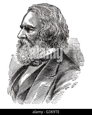 Henry Longfellow, 1807 - 1882 Foto Stock