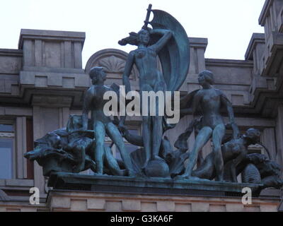 Praga, palazzo Adria, progettato dall'architetto Pavel Janák, architettura cubista, Cubismo Rondocubism, Otto Gottfreund, architettura Foto Stock