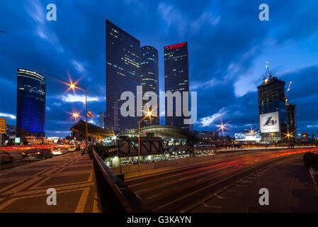 Centro Azrieli a Tel Aviv, Israele Foto Stock