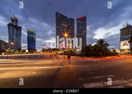 Centro Azrieli a Tel Aviv, Israele Foto Stock