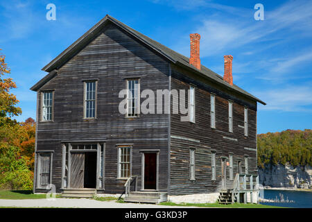 Town Hall, Fayette Historic State Park, Michigan Foto Stock