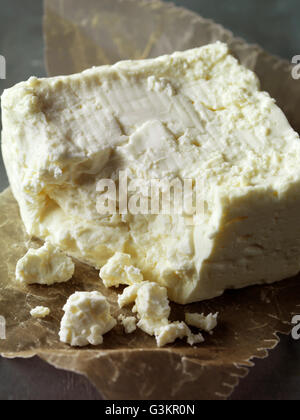 Il formaggio Feta, close-up Foto Stock