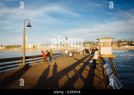 Il molo di pesca in Imperial Beach, California. Foto Stock