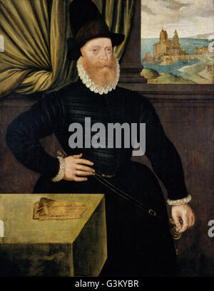 Attribuito a Arnold Bronckorst - James Douglas, 4° Conte di Morton, circa 1516 - 1581 Foto Stock