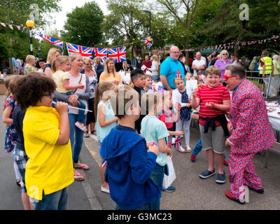 Street party in Birchington Kent per celebrare la Regina Elisabetta II il novantesimo compleanno il 12 giugno 2016 Foto Stock
