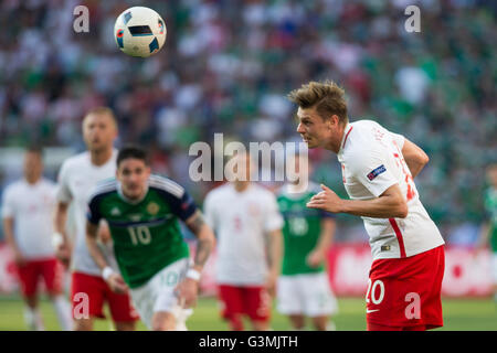 Nizza. 12 Giugno, 2016. La Francia. Campionati Europei di calcio. La Polonia contro l'Irlanda del Nord. Lukasz Piszczek (Pol) © Azione Sport Plus/Alamy Live News Foto Stock