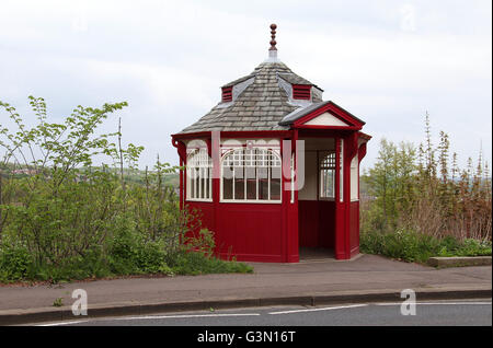 Tram vittoriana Shelter in Edgerton distretto di Huddersfield Foto Stock