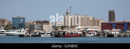 Port Vell di Barcellona, in Catalogna, Spagna, Europa Foto Stock