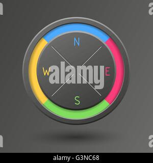 Abstract rosa dei venti Illustrazione Vettoriale