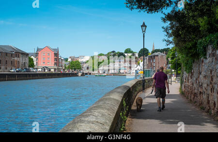 Exeter città capitale di Devon England Regno Unito Il Quay Foto Stock