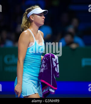 SINGAPORE, Singapore - 27 Ottobre : Maria Sharapova in azione al 2015 WTA finali Foto Stock