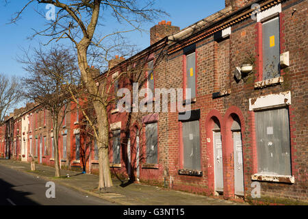Merseyside, Liverpool, Storia dei Beatles, Dingle, Madryn Street, casa d'infanzia di Beatles Ringo Starr Foto Stock