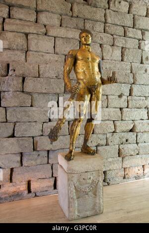 Ercole in bronzo dorato, Foro Boario, Museo Capitolino, Roma, Italia Foto Stock