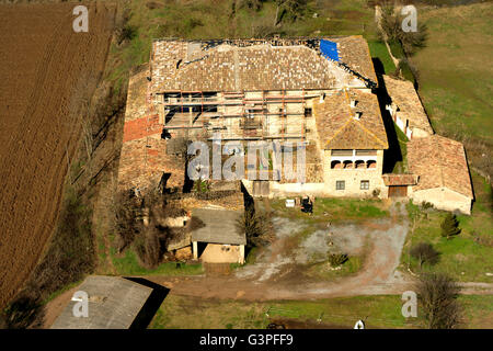 Abandonded home. Plana de Vic. Provincia di Barcellona. La Catalogna. Spagna Foto Stock