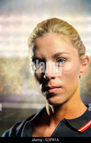 Immagine composita di close-up di tennis femminile player Foto Stock