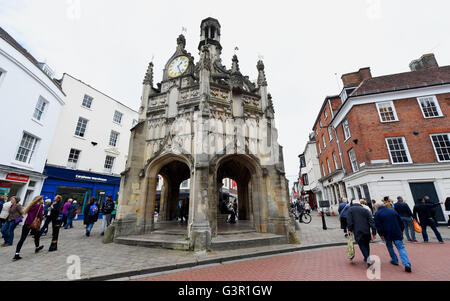 Il vecchio mercato croce al centro di Chichester West Sussex Regno Unito Foto Stock