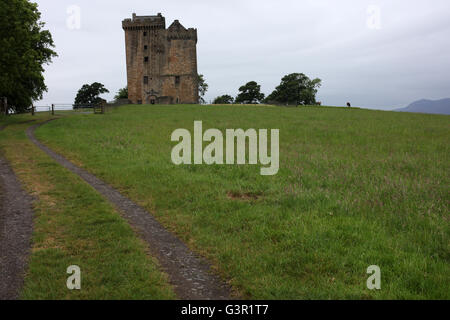 Clackmannan tower - Vertice dei Re della collina del sedile - Clackmannanshire - Scozia - UK Foto Stock