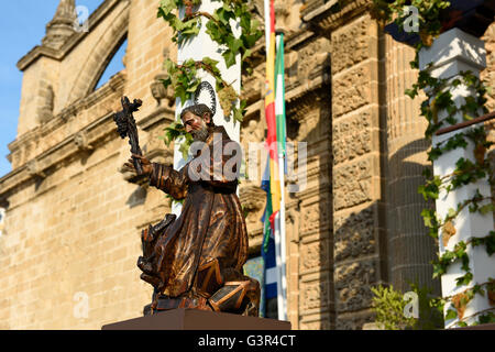 Sherry raccolto in Jerez , calcando le uve 'Fiesta de la Vendimia ' Jerez de la Frontera ogni anno nel mese di settembre Foto Stock