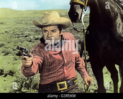 Sei cavalli neri, aka: Sechs schwarze Pferde, USA 1962, Regie: Harry Keller, Darsteller: Audie Murphy Foto Stock