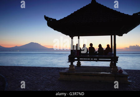 Sanur Beach all'alba, Bali, Indonesia Foto Stock