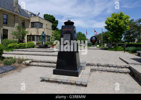 Il Diabete fiamma di speranza al dottor Banting House è ora un museo di insulina in London Ontario Canada Foto Stock