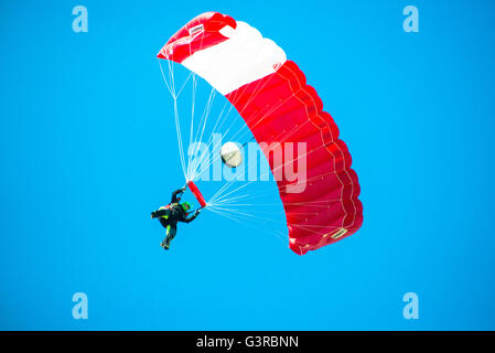 Sbarco parachutist Texel in Olanda Foto Stock