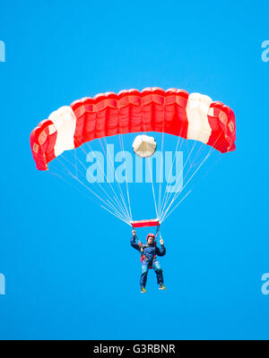 Sbarco parachutist Texel in Olanda Foto Stock