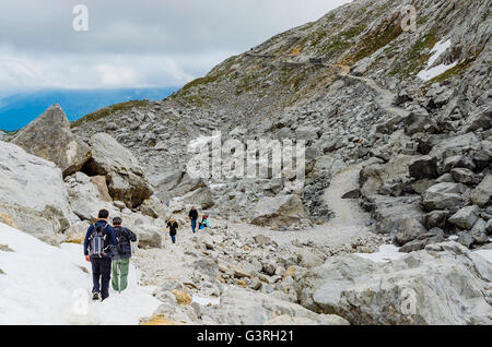 PR-PNPE 23 - Percorso Horcados Rojos, nel settore denominato La Vueltona. Picos de Europa, Cantabria, Spagna, Europa Foto Stock