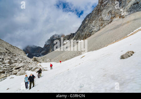 PR-PNPE 23 - Percorso Horcados Rojos, nel settore denominato La Vueltona. Picos de Europa, Cantabria, Spagna, Europa Foto Stock