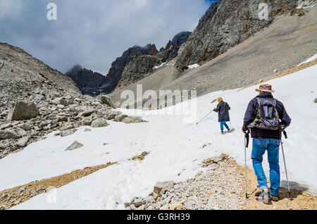 PR-PNPE 23 - Percorso Horcados Rojos, nel settore denominato La Vueltona. Picos de Europa, Cantabria, Spagna, Europa Foto Stock