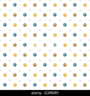 Seamless sfondo pattern fatta di zampa di gatto di stampe Illustrazione Vettoriale