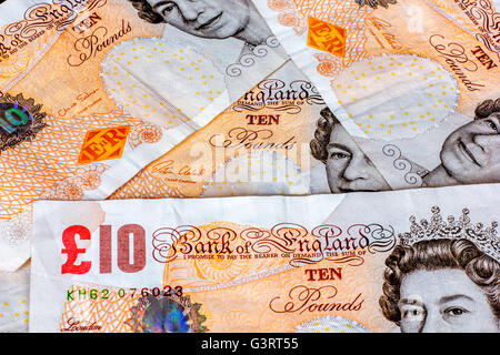 Regno Unito dieci pound note Foto Stock