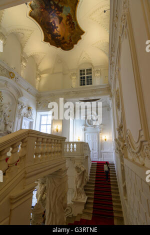 Palazzo d'Inverno ( Stadtpalais ) del principe Eugenio di Savoia : scalone, Austria, Wien, 01., Wien, Vienna Foto Stock