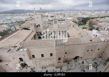 Palazzo Reale di La Almudaina in Palma de Mallorca. Foto Stock