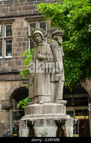 La fontana dei Lamberti a Münster, NRW, Germania. Foto Stock