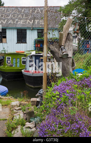 Boat Yard in Runnymede in Surrey UK Foto Stock